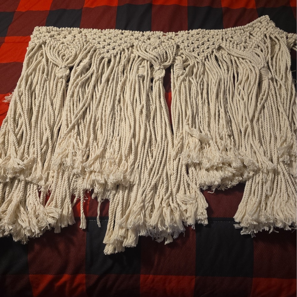 Macrame Wall Hanging Boho Woven Wall Art Decor 90" W X 20" L Photo Backdrop